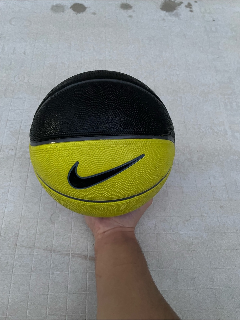 Nike Black and Neon Yellow Two-Tone Basketball